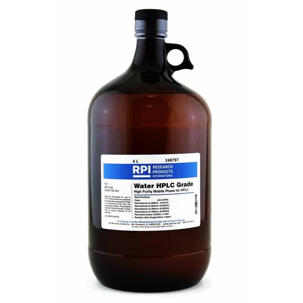 Water, HPLC Grade, 4 L